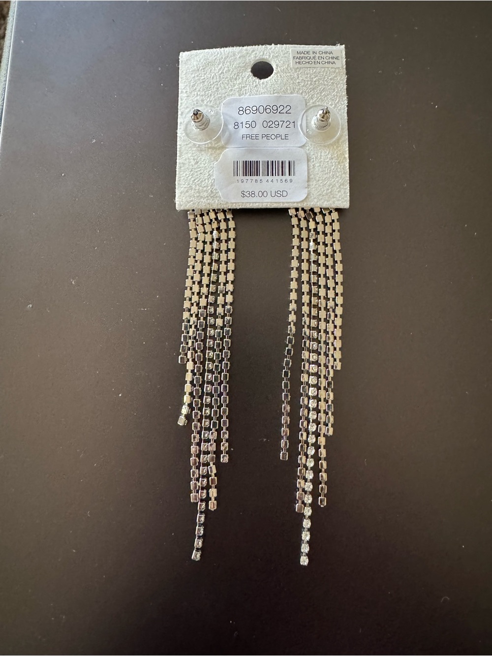 Free People Silver and Multi-Chain Dangle Earrings - Picture 2 of 2
